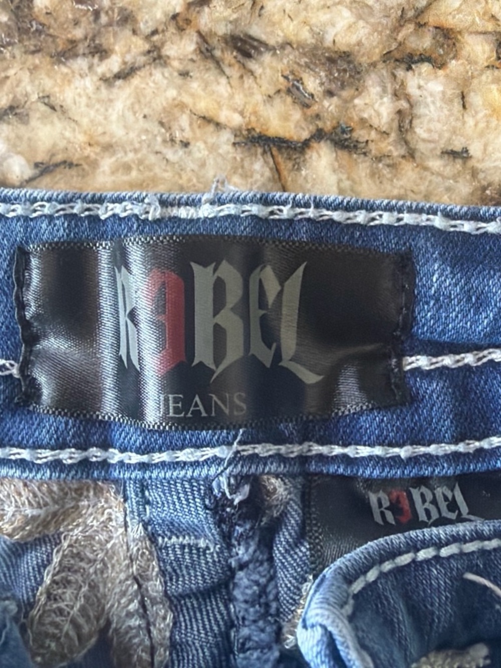 Rebel Jeans Women's Straight Leg Jeans in Denim Blue